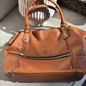 Orany Women's Tan Leather Handbag euc
